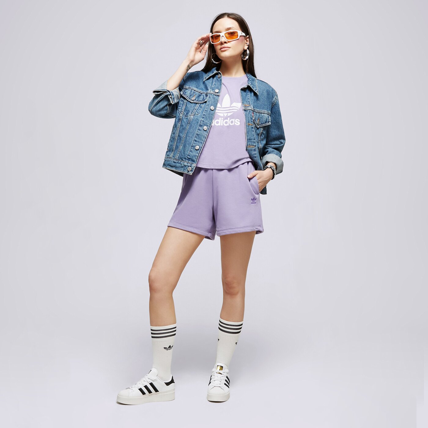 Дамски къси панталони ADIDAS ШОРТИ SHORTS ia6449 цвят син