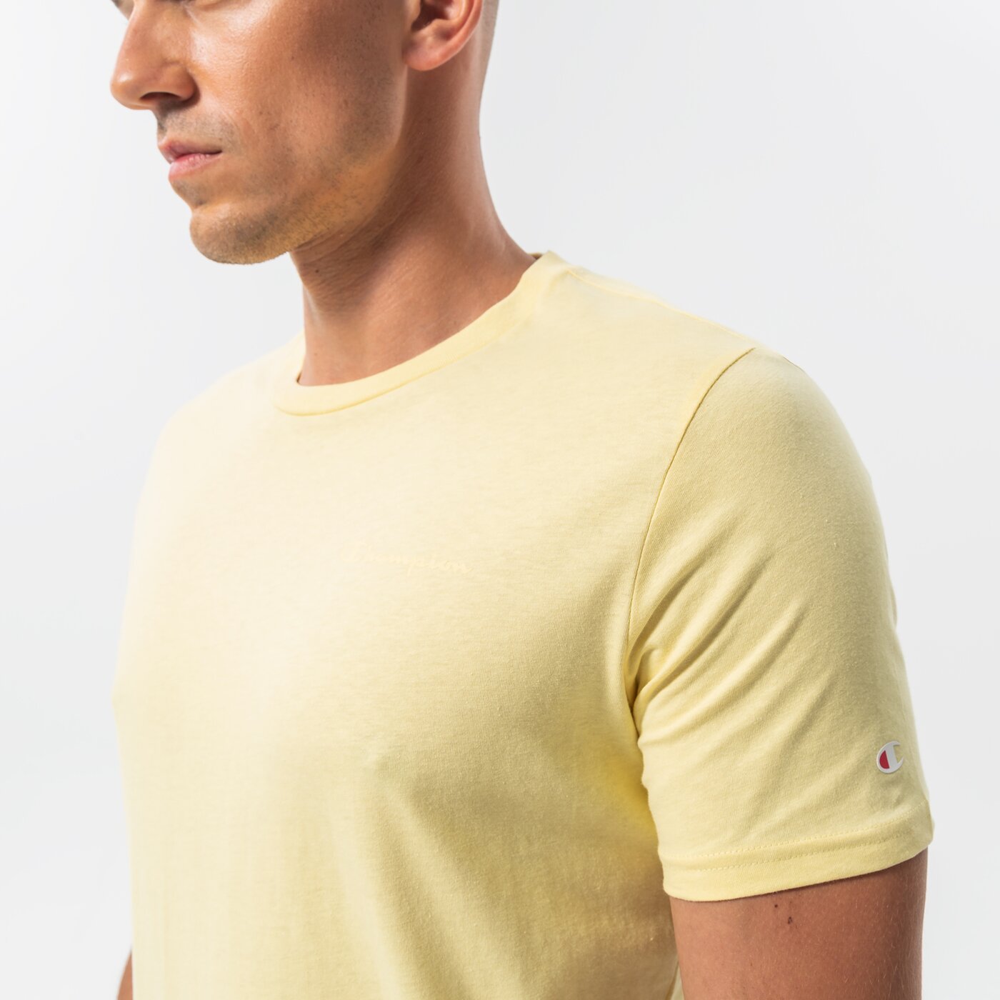 Мъжка тениска CHAMPION ТЕНИСКА CREWNECK ТЕНИСКА 218281ys105 цвят жълт