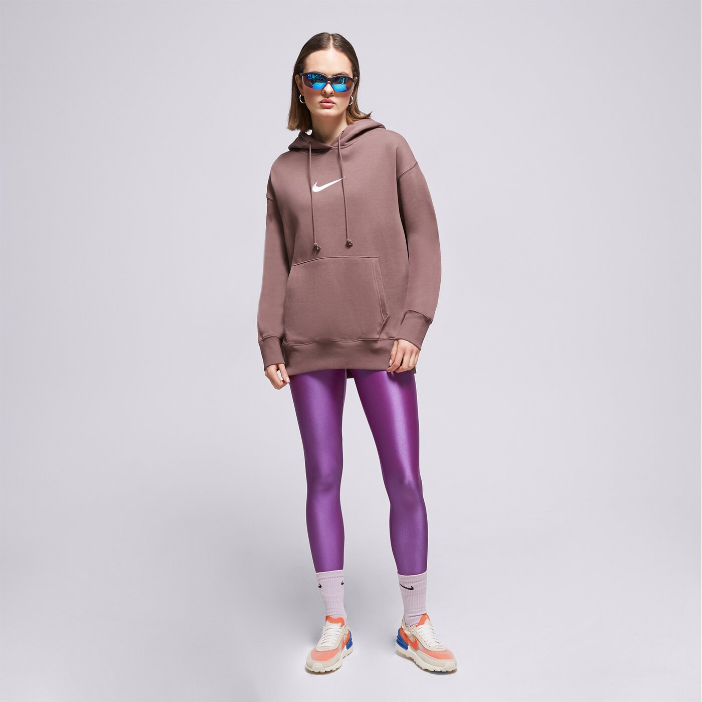 Дамски суичър NIKE СУИТЧЪР С КАЧУЛКА W NSW PHNX FLC OS PO HDY MS fd0892-291 цвят кафяв