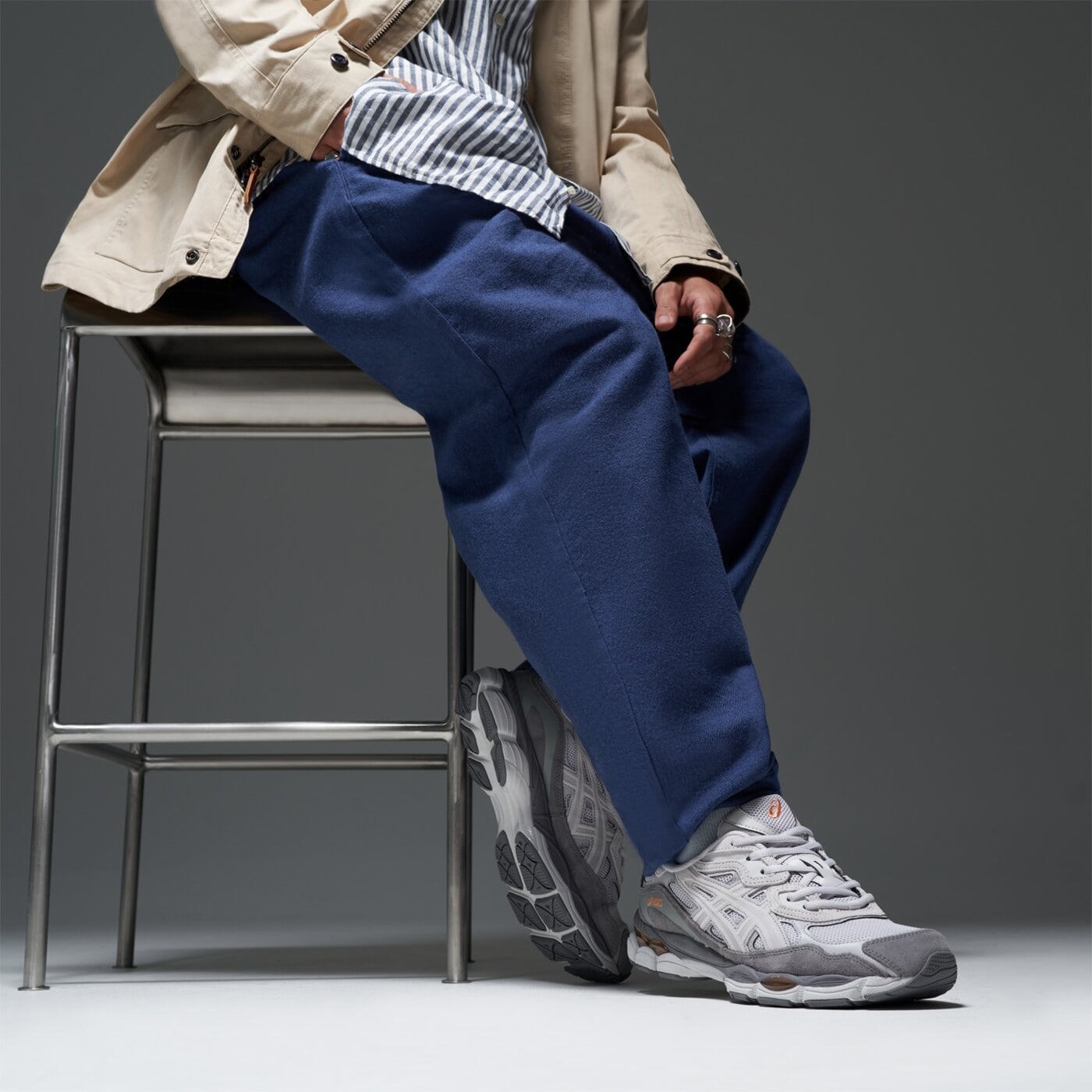 Мъжки маратонки ASICS NYC 1203a383-026 цвят сив