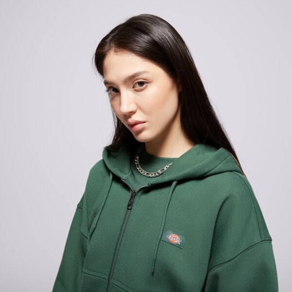 Дамски суичър DICKIES  СУИТЧЪР СЪС ЗАКОПЧАВАНЕ   OAKPORT ZIP HOODIE dk0a4y1zpin1 цвят зелен