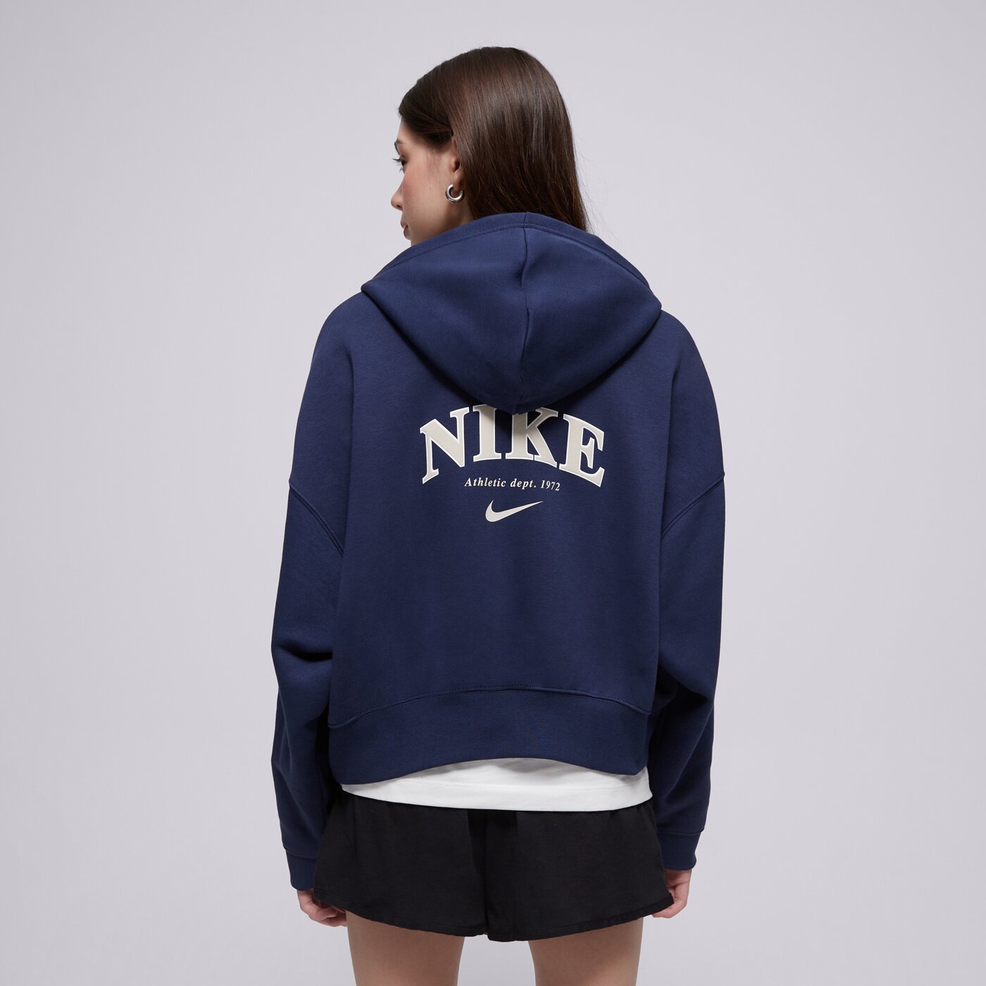 Детски суичър NIKE СУИТЧЪР СЪС ЗАКОПЧАВАНЕ G NSW FLC FZ HOODIE GIRL fd0887-410 цвят тъмносин