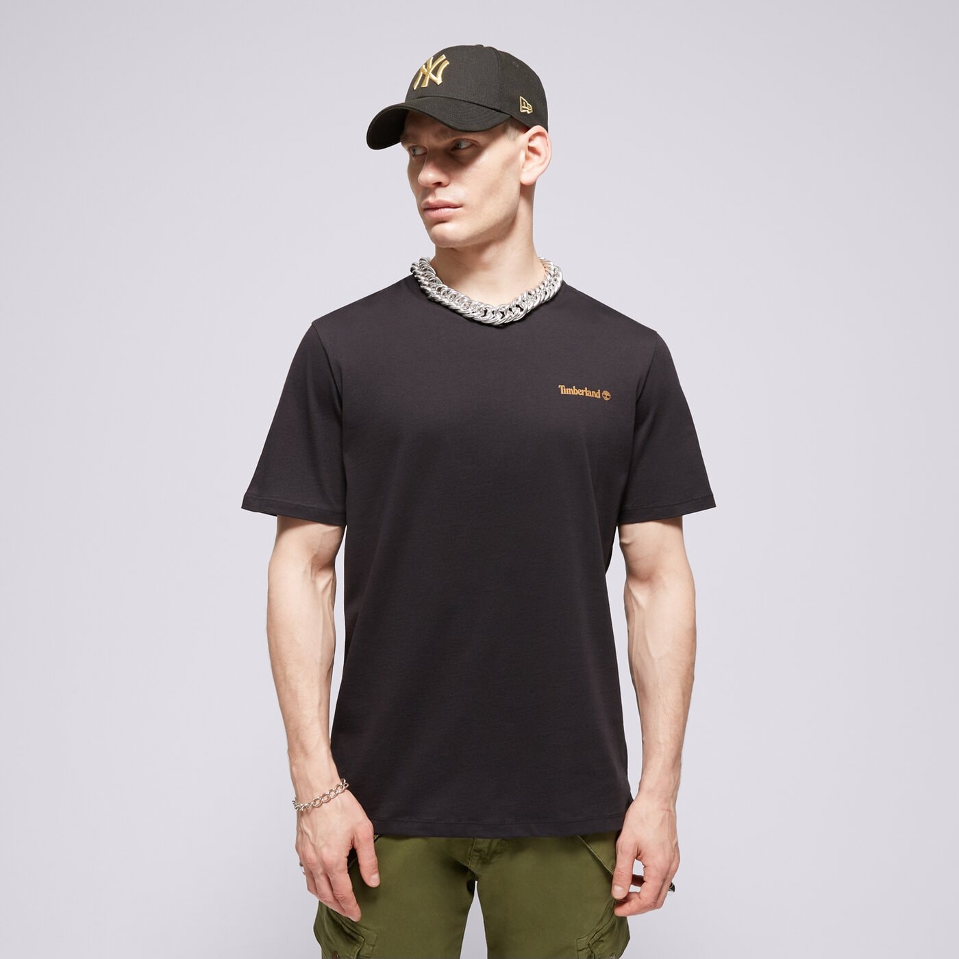 Мъжка тениска TIMBERLAND ТЕНИСКА SMALL LOGO PRINT TEE tb0a5qqt0011 цвят черен