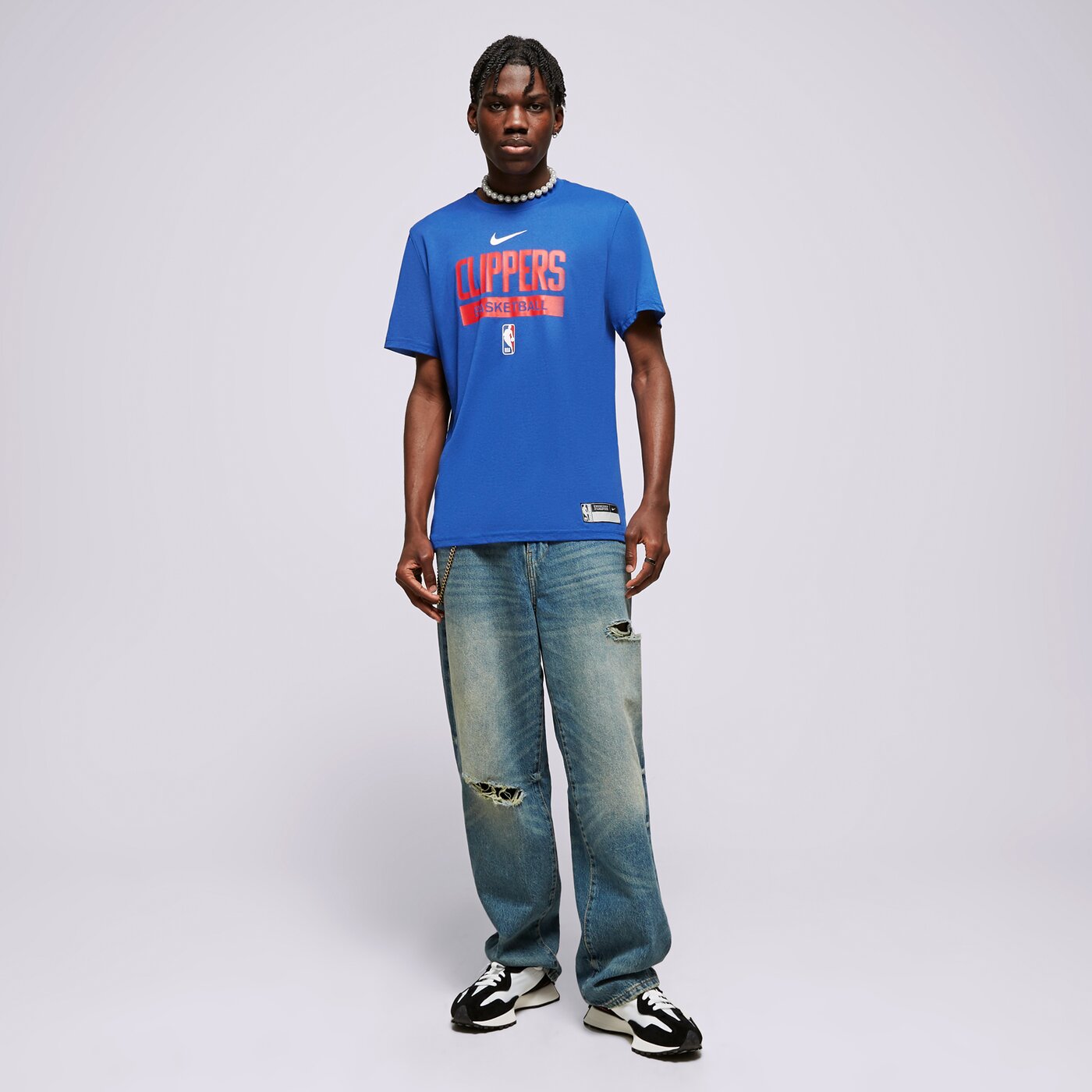 Мъжка тениска NIKE ТЕНИСКА LA CLIPPERS dr6468-495 цвят син