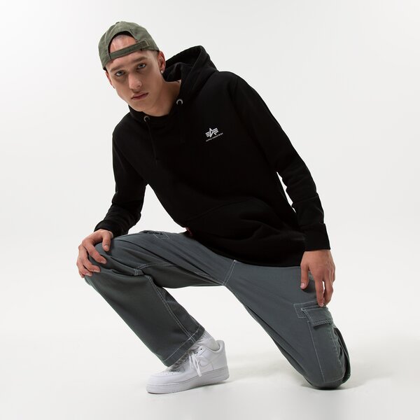 Мъжки суичър ALPHA INDUSTRIES СУИТЧЪР С КАЧУЛКА BASIC 196318-03 цвят черен
