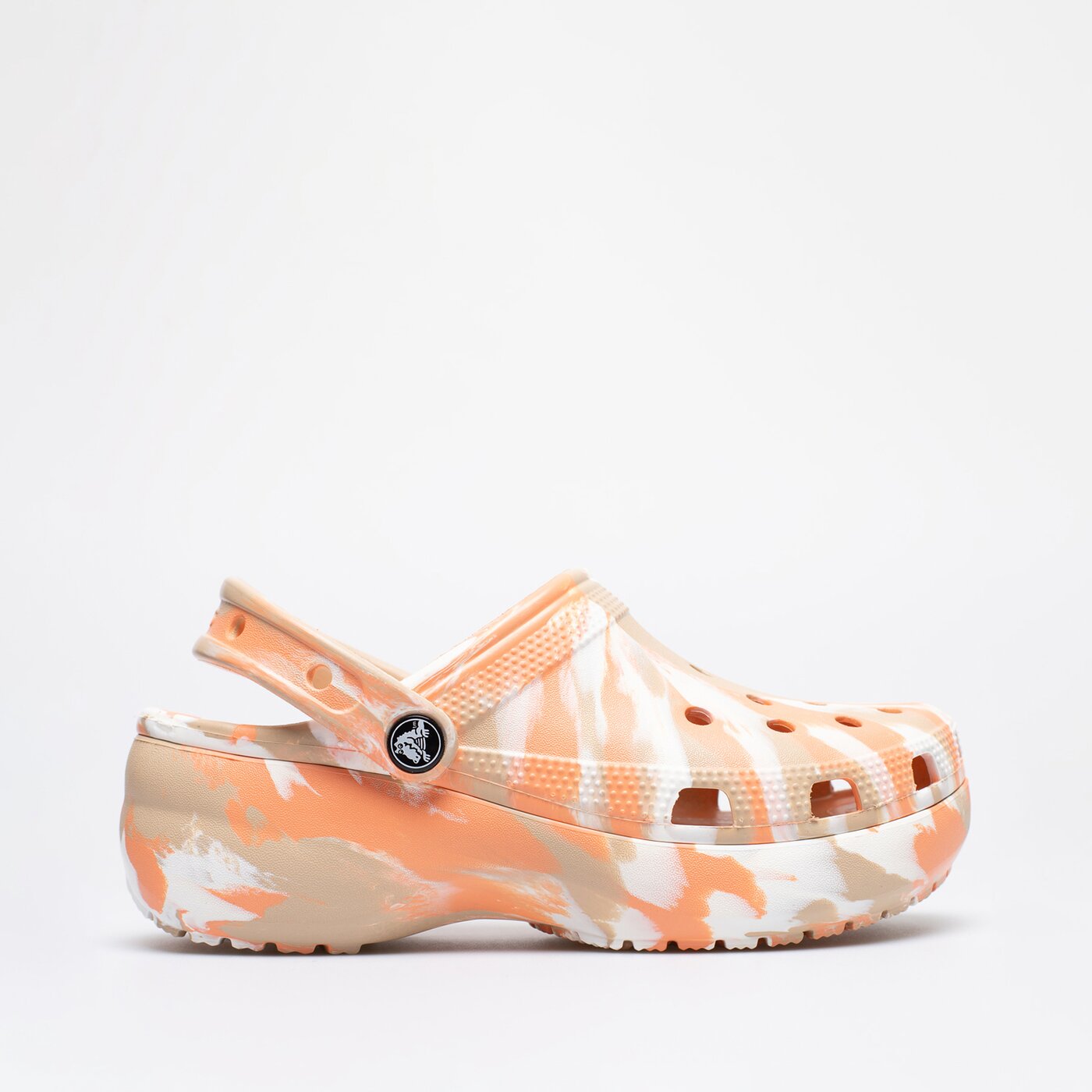 Дамски чехли и сандали CROCS CLASSIC PLATFORM MARBLED CLOGW 2071762zm цвят оранжев