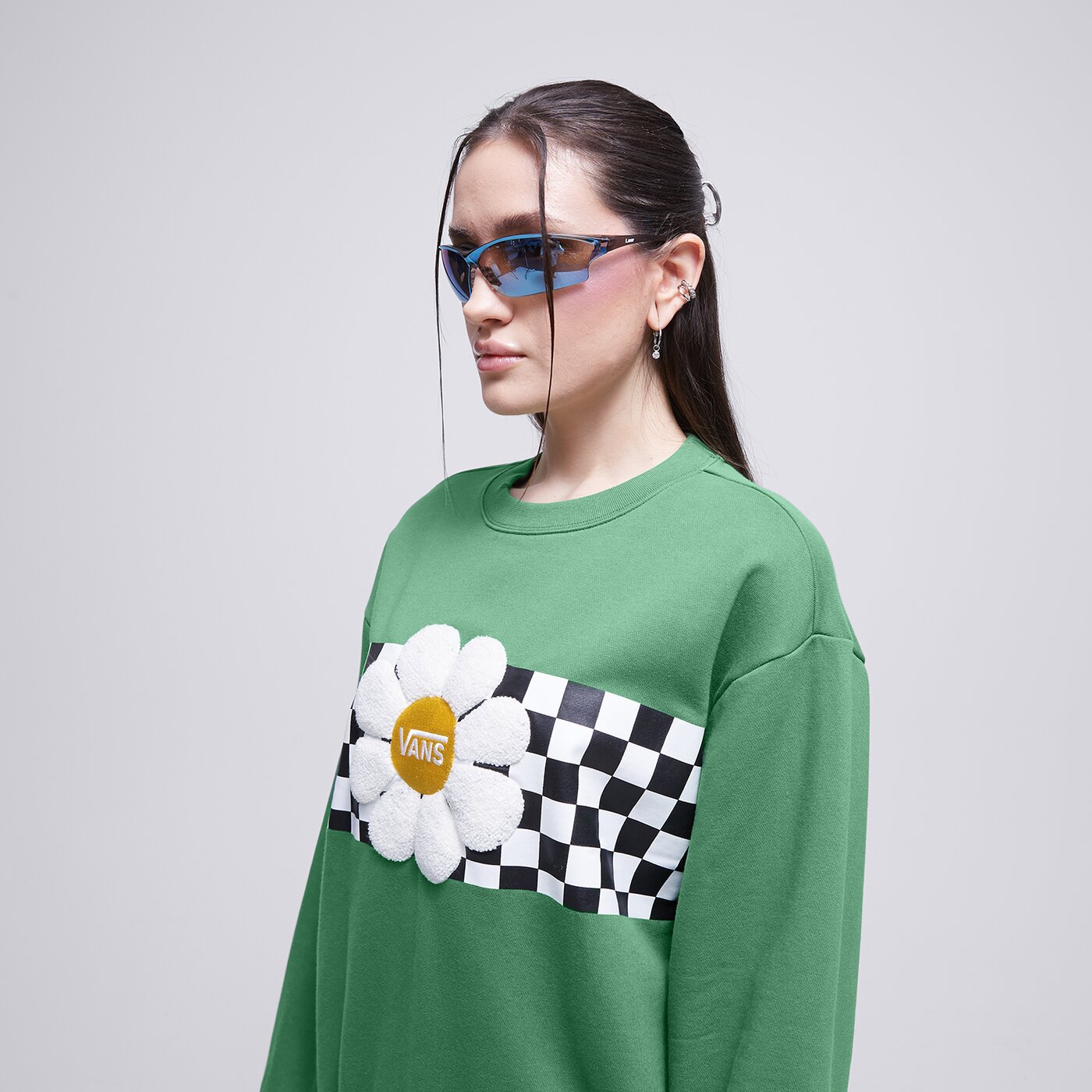 Дамски суичър VANS СУИТЧЪР OVERSIZED FLORAL CREW vn00074ebr1 цвят многоцветен