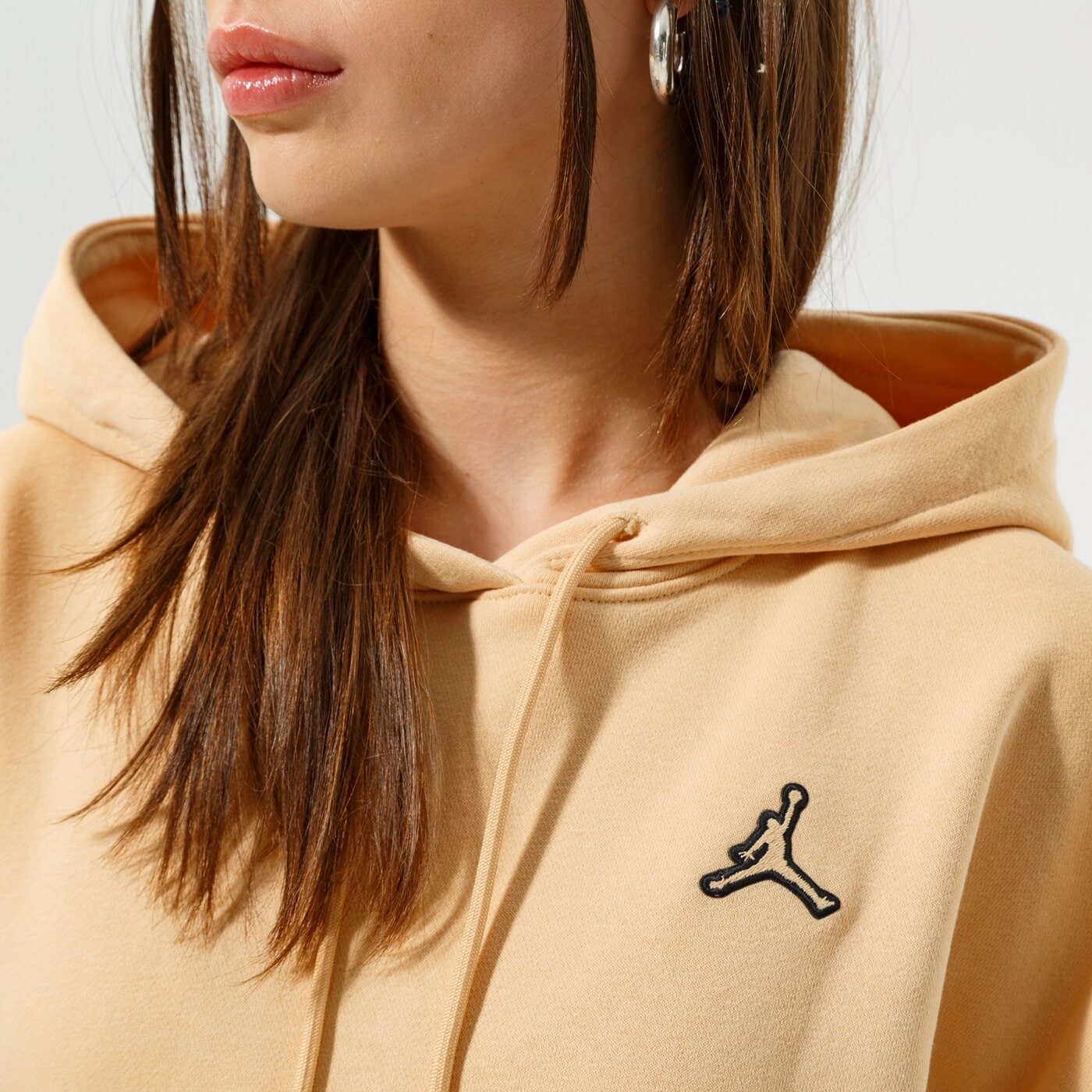 Дамски суичър JORDAN СУИТЧЪР С КАЧУЛКА W J ESSEN FLC HOODIE CORE dn4570-268 цвят бежов