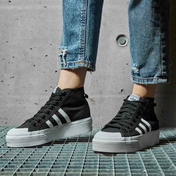 Дамски маратонки ADIDAS NIZZA PLATFORM MID W fy2783 цвят черен