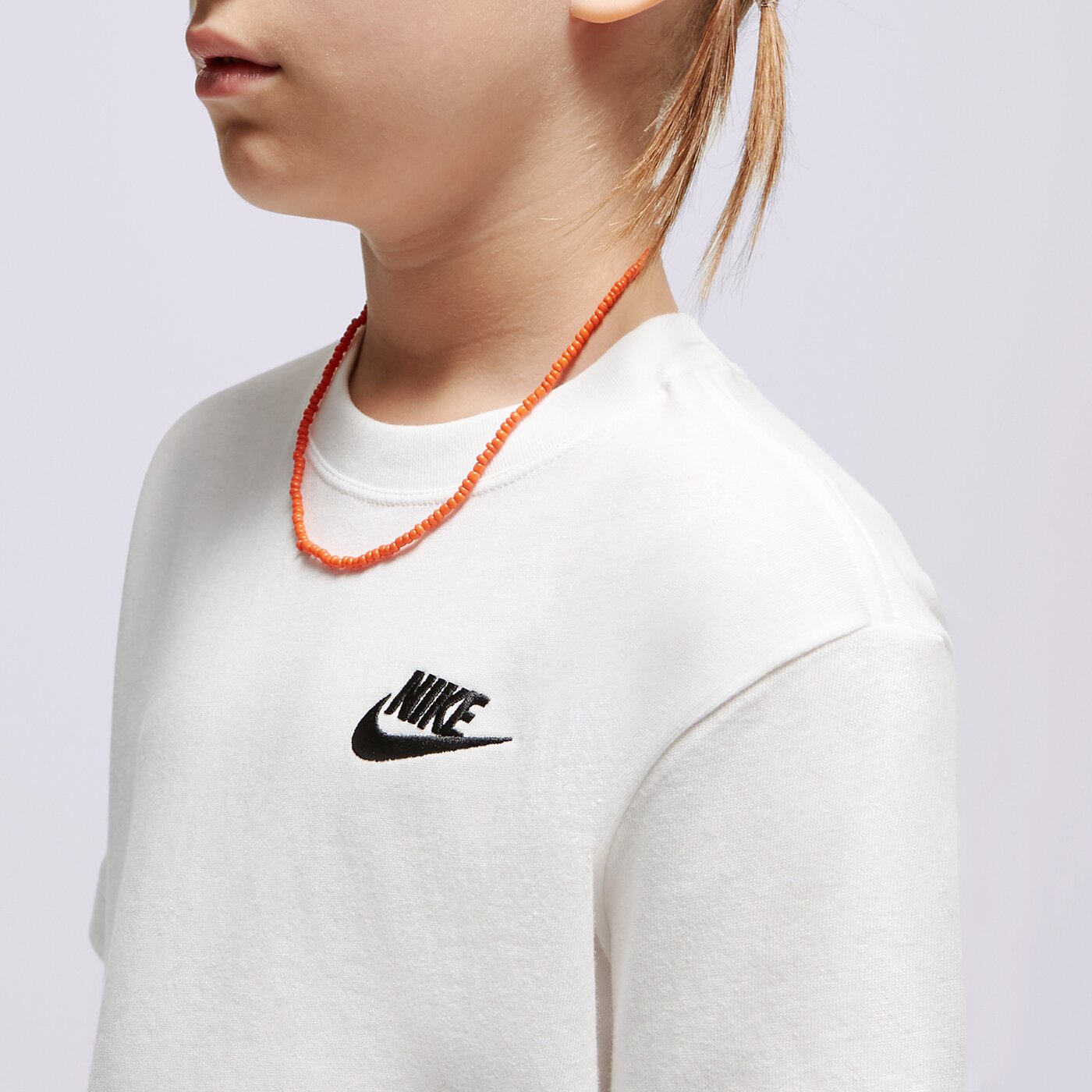 Детска тениска NIKE ТЕНИСКА G NSW TEE CLUB SS GIRL fd0927-100 цвят бял