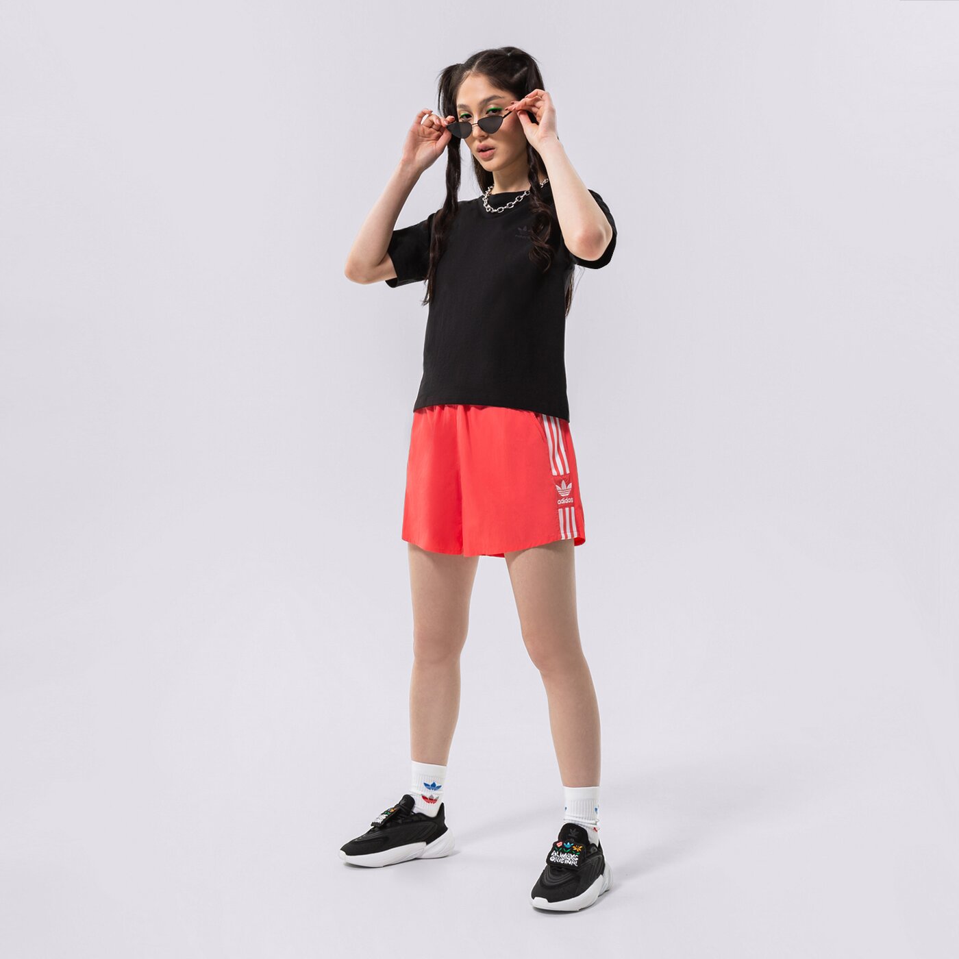 Дамски къси панталони ADIDAS ШОРТИ SHORT hf7454 цвят оранжев