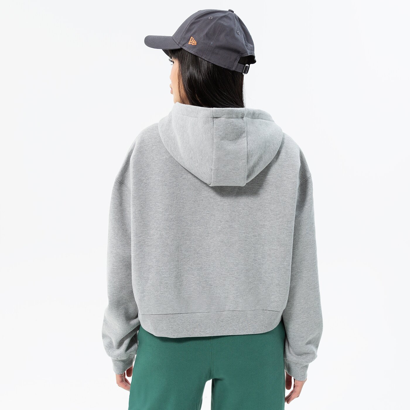 Дамски суичър ELLESSE СУИТЧЪР С КАЧУЛКА RAMO CROP HOODY GREY MRL sgp15918112 цвят сив