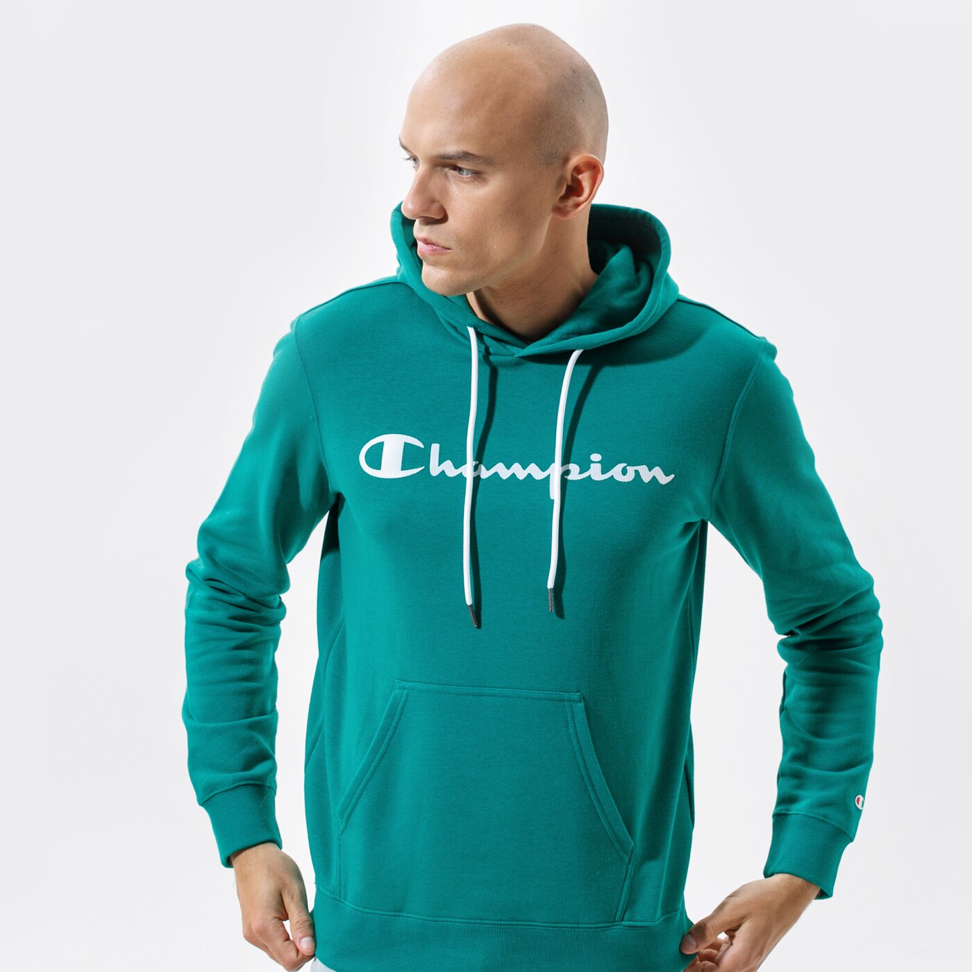 Мъжки суичър CHAMPION СУИТЧЪР С КАЧУЛКА HOODED SWEATSHIRT 214138gs040 цвят зелен