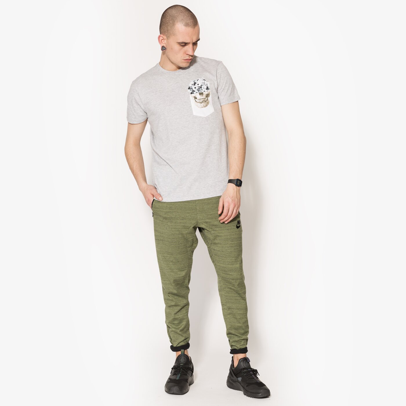 Мъжка тениска CONFRONT ТЕНИСКА SS SKULL cf17tsm62001 цвят сив