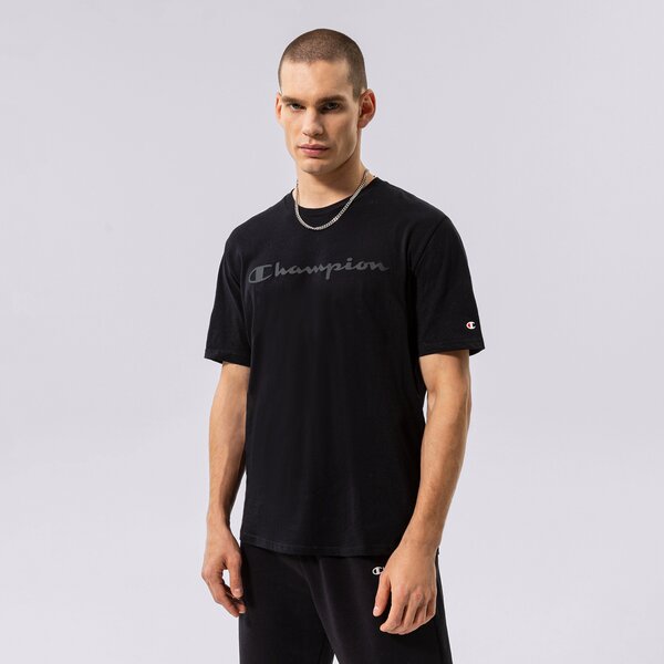 Мъжка тениска CHAMPION ТЕНИСКА CREWNECK ТЕНИСКА 218284kk002 цвят черен
