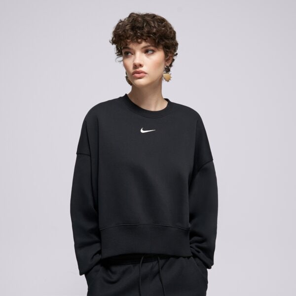 Дамски суичър NIKE СУИТЧЪР W NSW PHNX FLC OOS CREW dq5761-010 цвят черен
