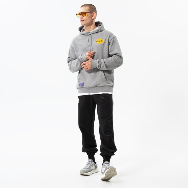 Мъжки суичър NEW ERA СУИТЧЪР С КАЧУЛКА HALF LOGO OS LAKERS LOS ANGELES LA 60284624 цвят сив