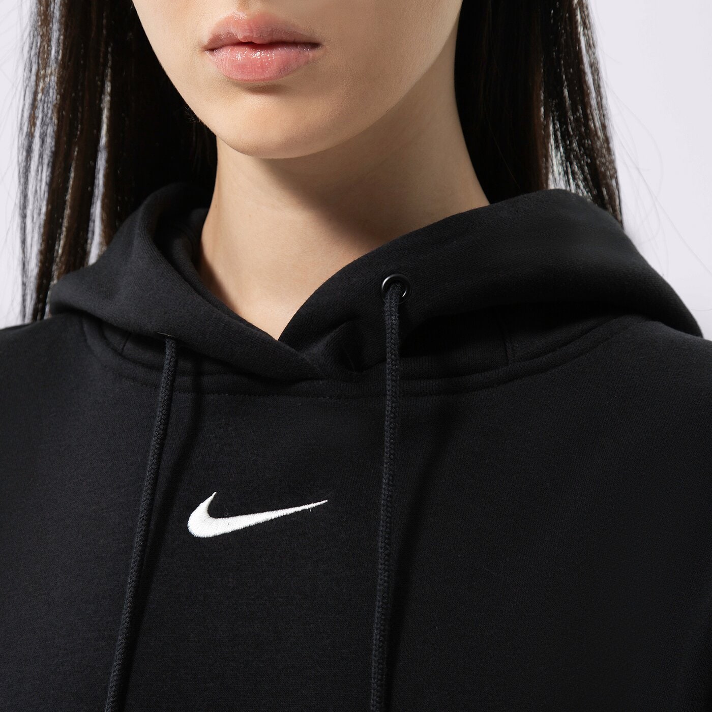 Дамски суичър NIKE СУИТЧЪР С КАЧУЛКА STYL OS OH HD BLK dq5860-010 цвят черен