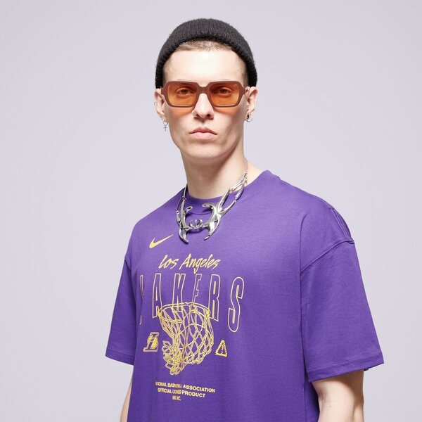 Мъжка тениска NIKE ТЕНИСКА LAL M NK CTS MAX90 1 SS TEE NBA fj0375-504 цвят виолетов
