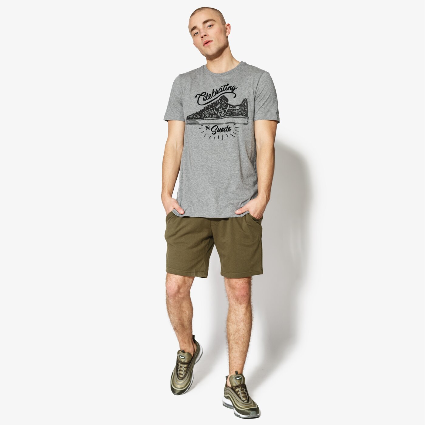 Мъжка тениска PUMA ТЕНИСКА SS SUEDE CELEBRATION TEE 85083603 цвят сив