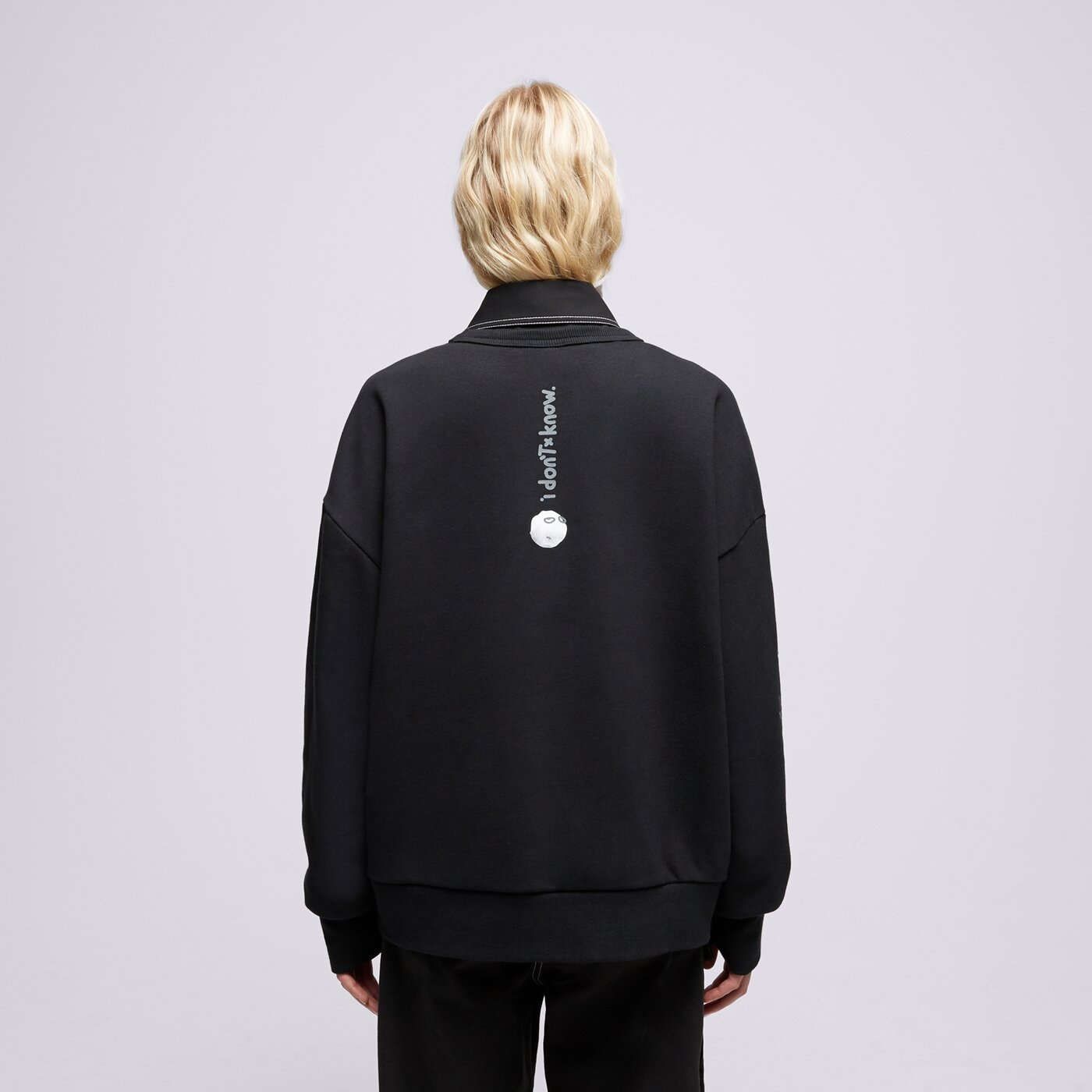 Мъжки суичър S.NOW JOB SIZEER CREWNECK “I DON'T KNOW” BLACK si123blu51001 цвят черен