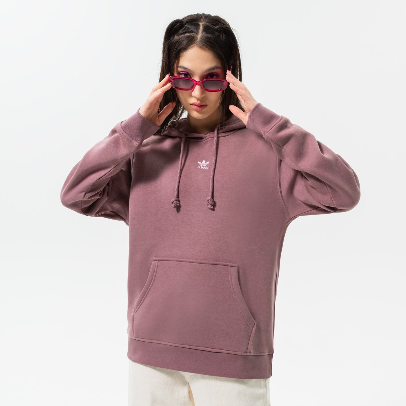 Дамски суичър ADIDAS СУИТЧЪР С КАЧУЛКА HOODIE hj7858 цвят розов