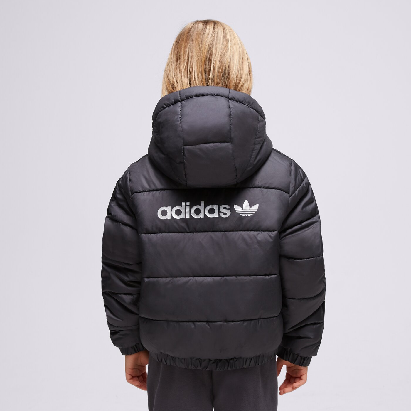 Детска преходно яке ADIDAS GIRLS' CROPPED PADDED JACKET JUNIOR  h43927 цвят черен