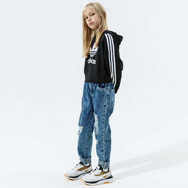 Детски суичър ADIDAS СУИТЧЪР С КАЧУЛКА CROPPED HOODIE GIRL h32337 цвят черен