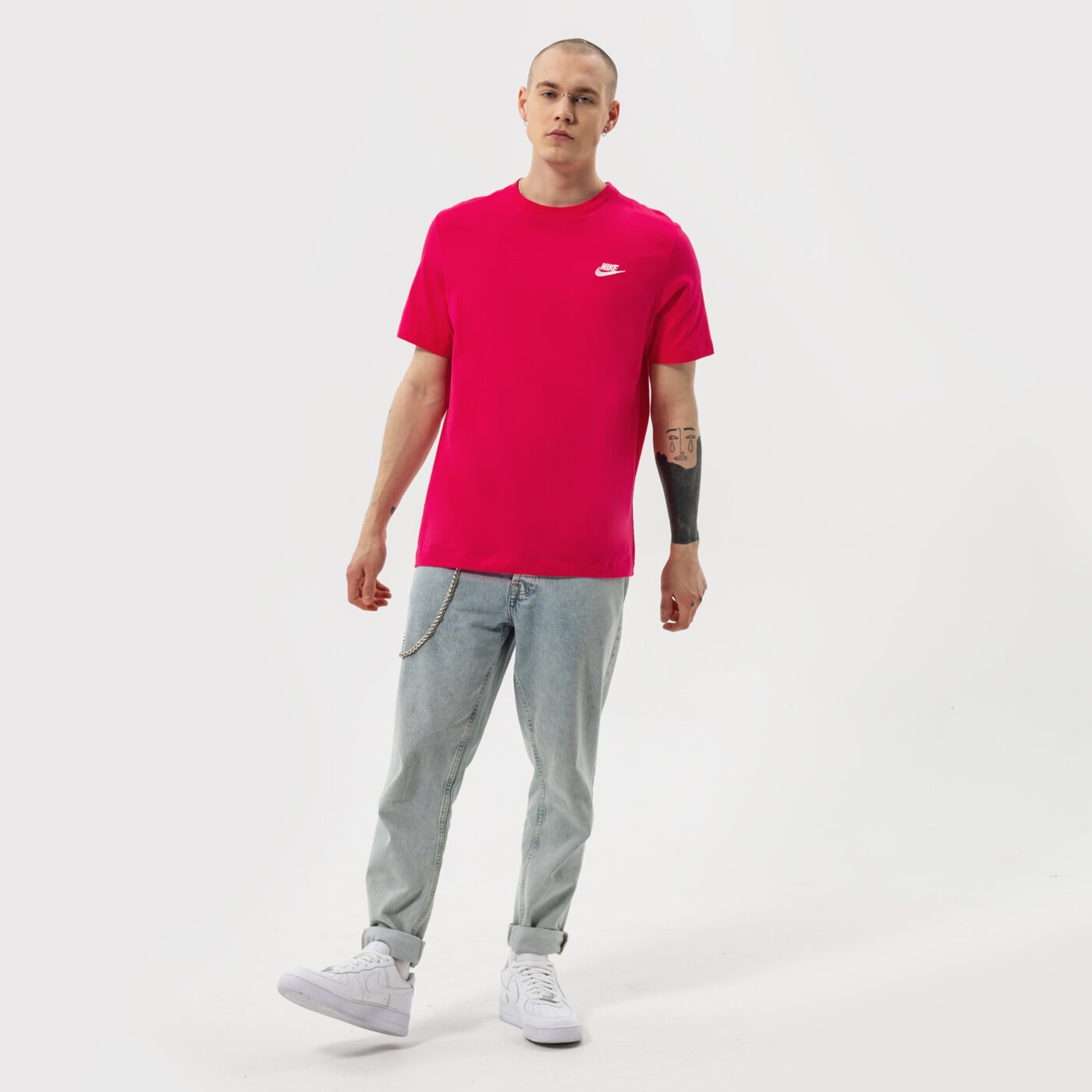 Мъжка тениска NIKE ТЕНИСКА NIKE SPORTSWEAR CLUB ar4997-666 цвят розов