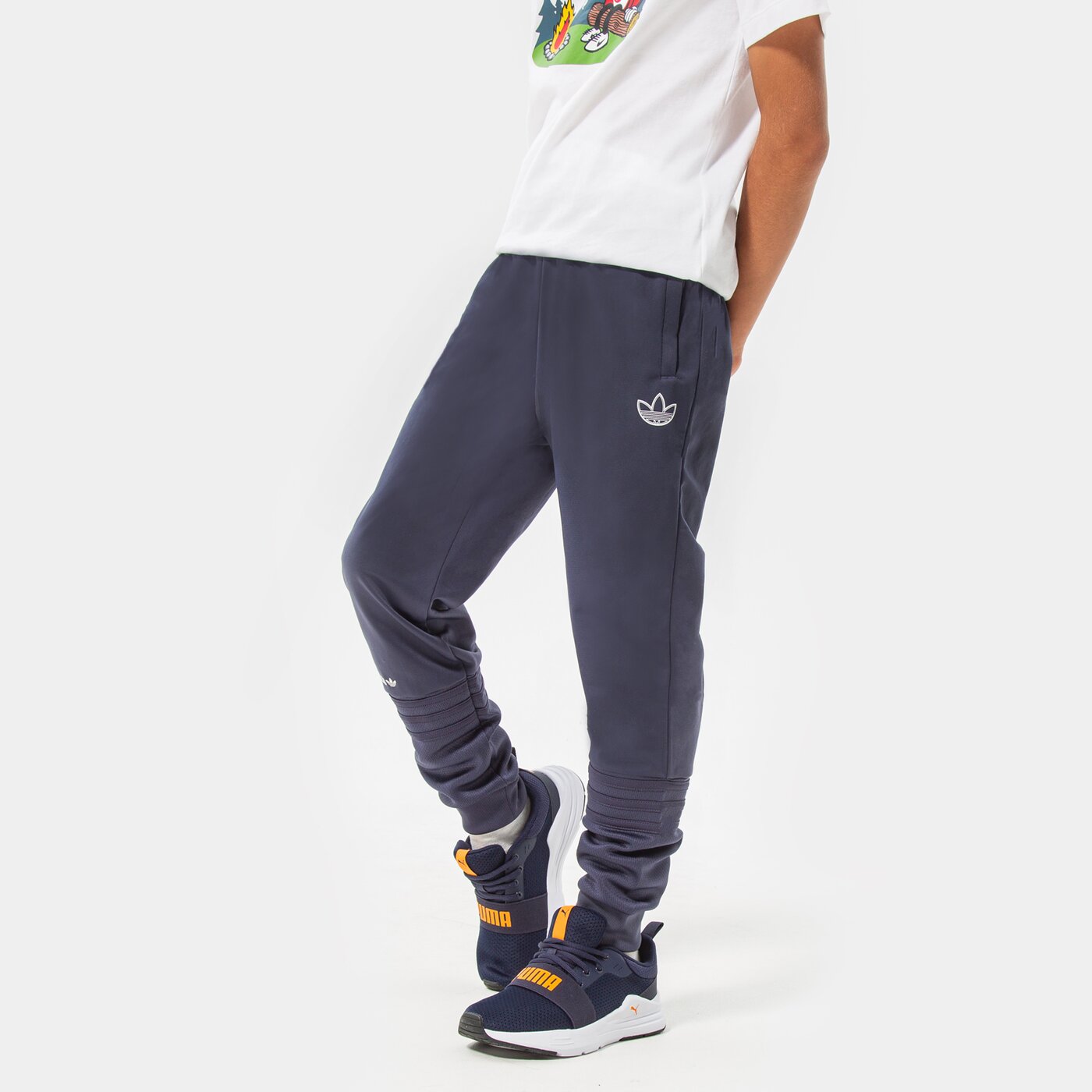 Детски панталони ADIDAS ПАНТАЛОНИ TRACK PANTS BOY he2082 цвят тъмносин