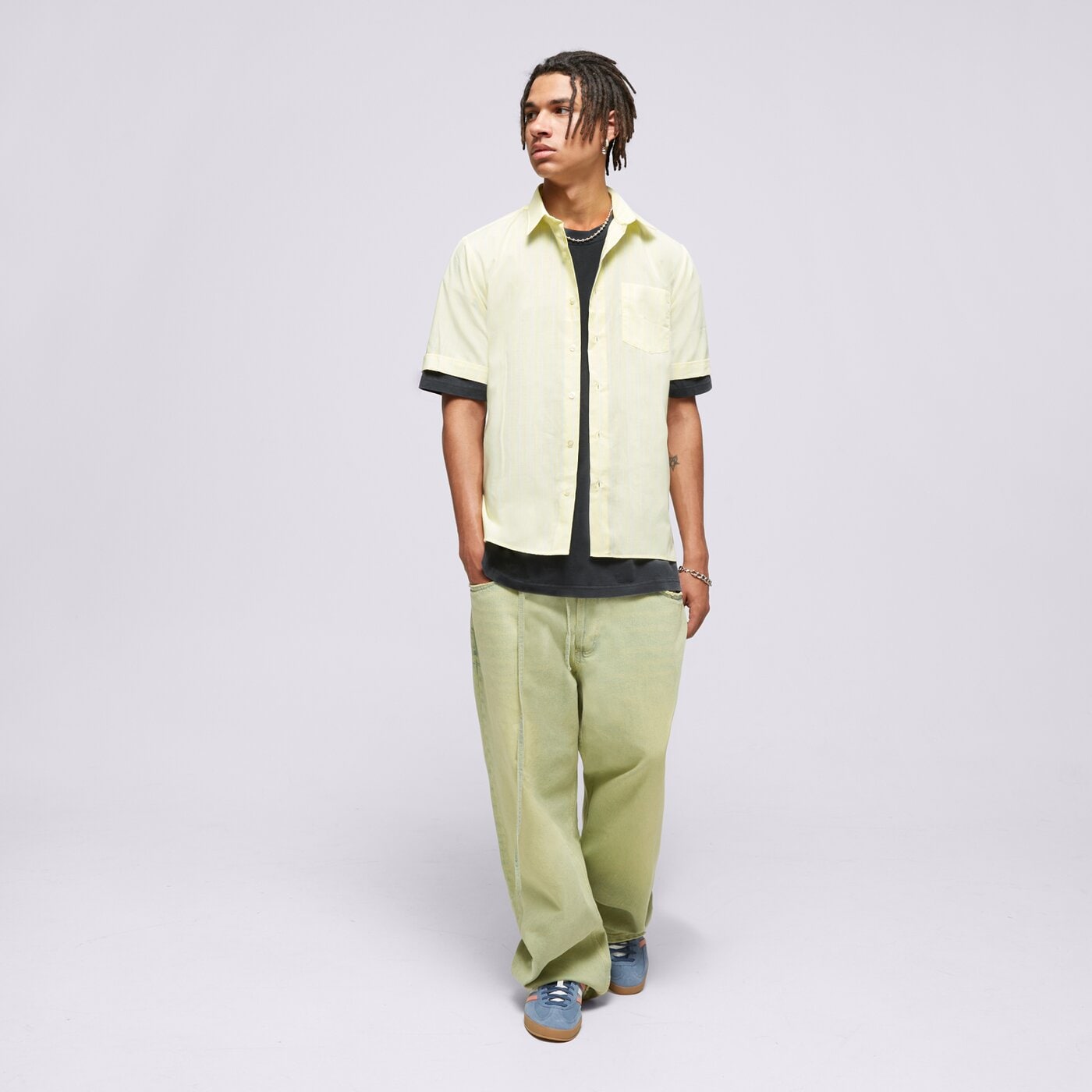 Мъжка тениска PROSTO  ТЕНИСКА BLAC WASHED BLACK kl241mtee1231 цвят черен