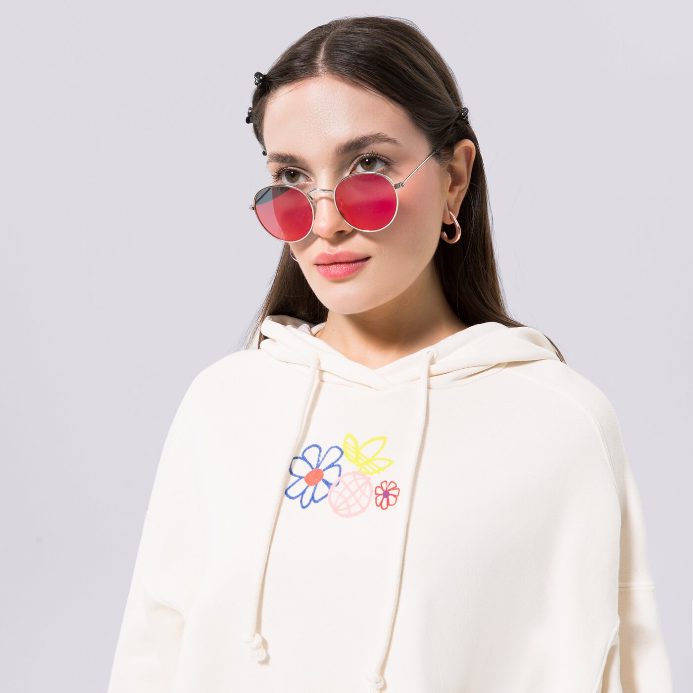 Дамски суичър ADIDAS СУИТЧЪР С КАЧУЛКА HOODIE gp3495 цвят бежов