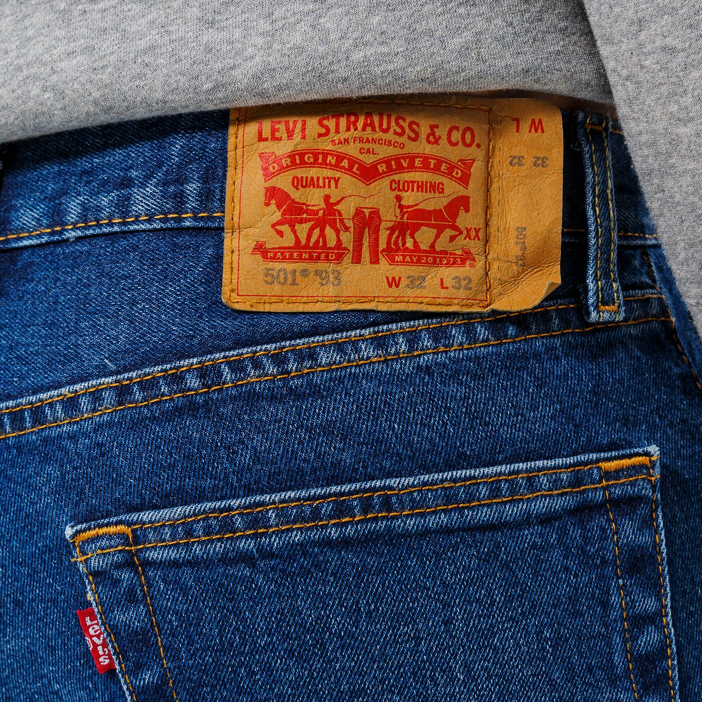 Мъжки панталони LEVI'S ПАНТАЛОНИ 501 '93 STRAIGHT 79830-0252 цвят тъмносин