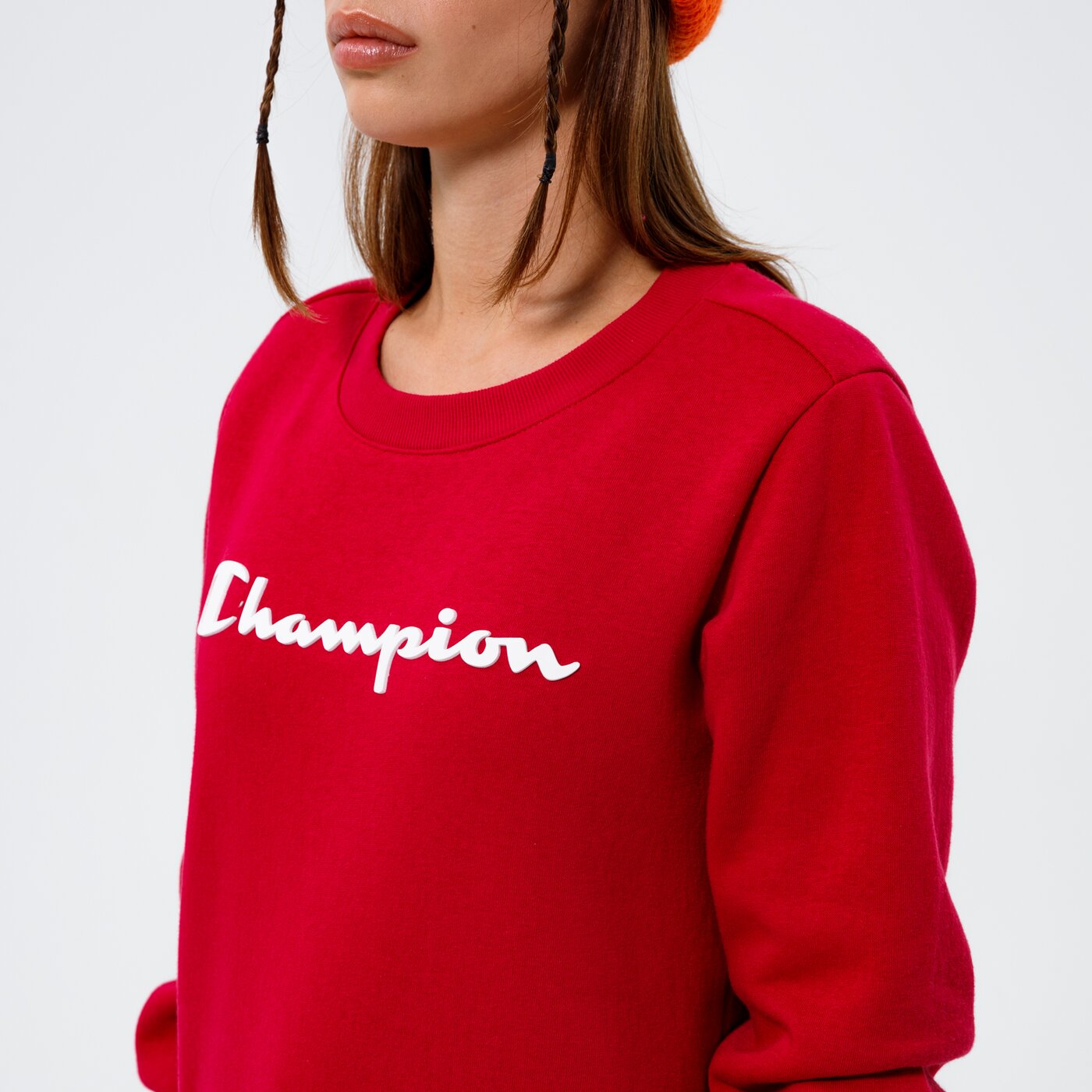 Дамски суичър CHAMPION СУИТЧЪР CREWNECK SWEATSHIRT 113210rs061 цвят бордо
