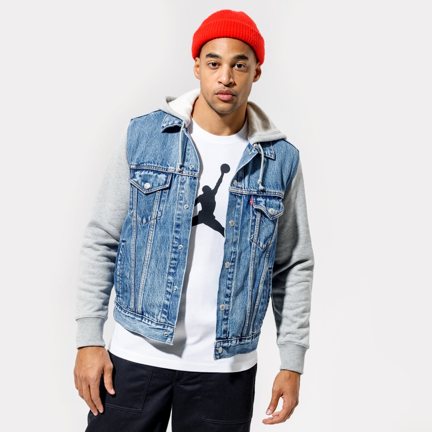 Мъжко преходно яке LEVI'S ЯКЕ HYBRID HOODIE V TRUCKER a06320000 цвят син