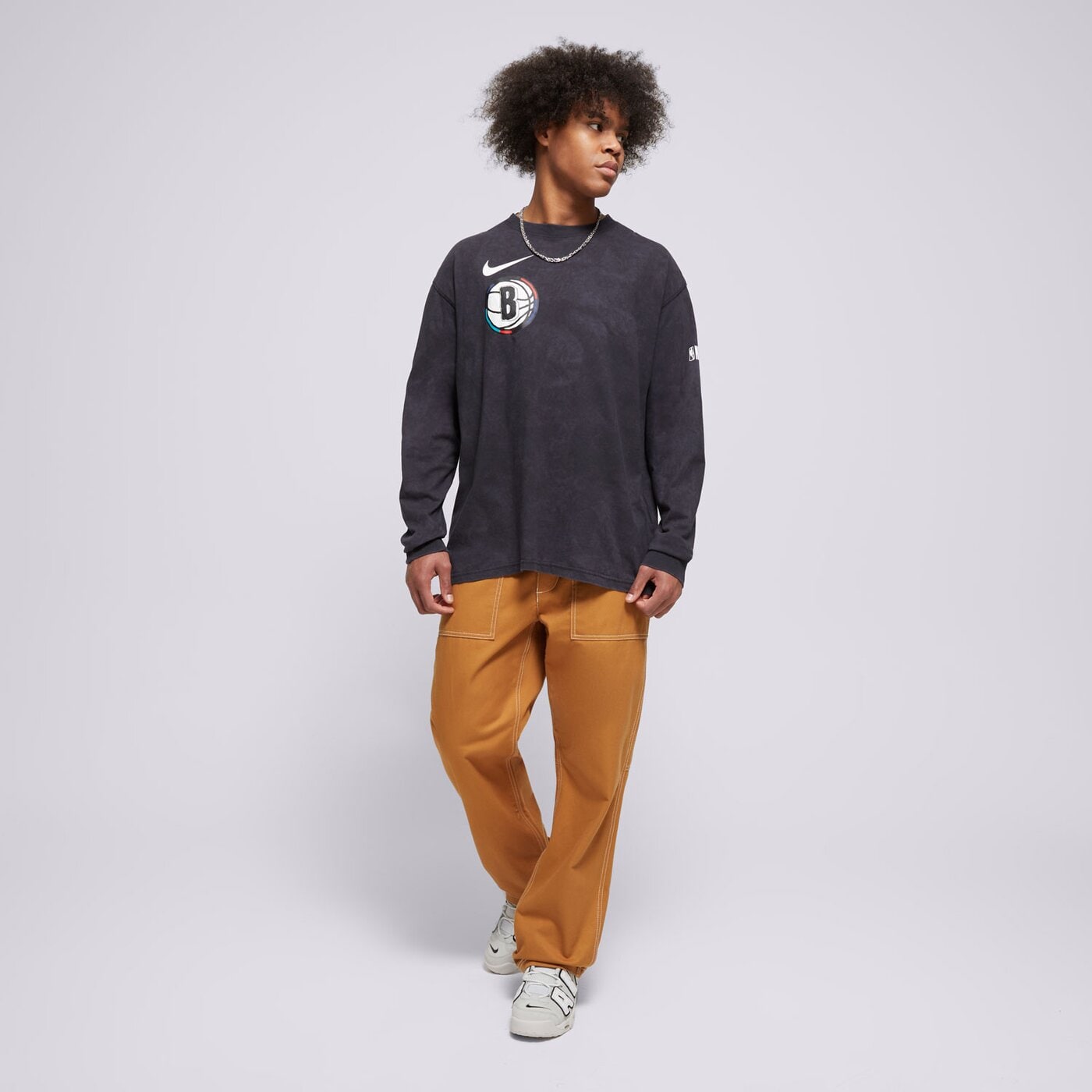 Мъжка тениска NIKE ТЕНИСКА BKN M NK CTS CE LS MAX90 TEE hj2545-010 цвят черен