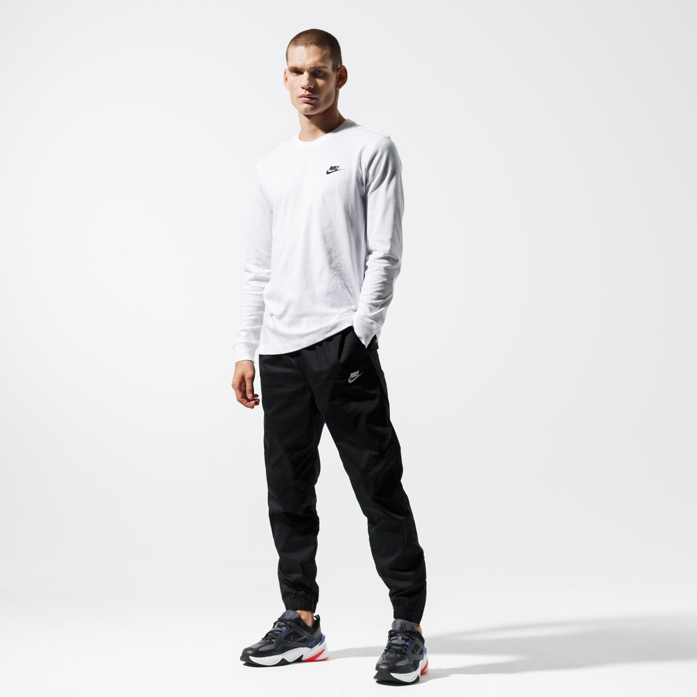 Мъжка тениска NIKE ТЕНИСКА LS M NSW CLUB TEE - LS ar5193-100 цвят бял