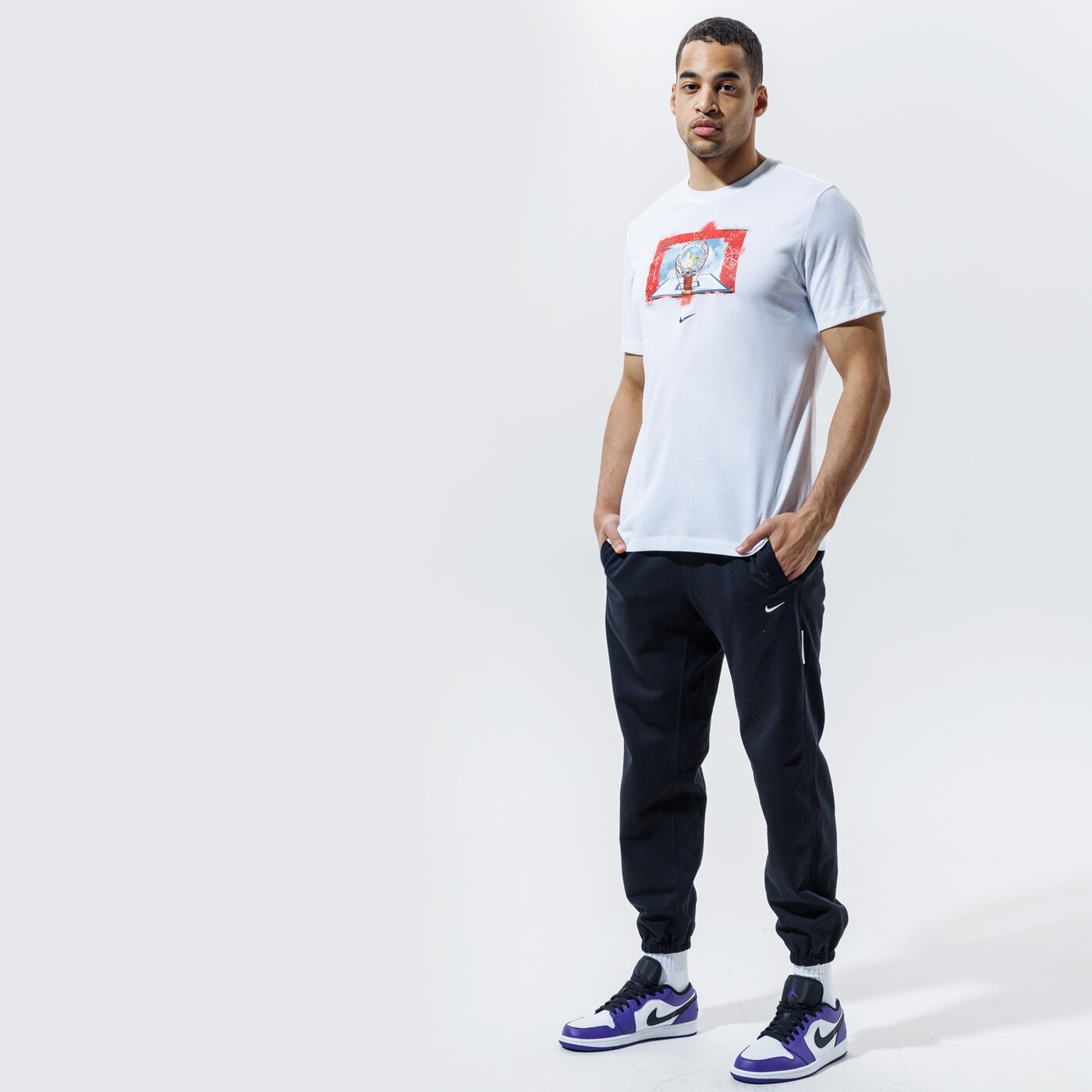 Мъжка тениска NIKE ТЕНИСКА M NK DRY OC PHOTO SS TEE db5991-100 цвят бял