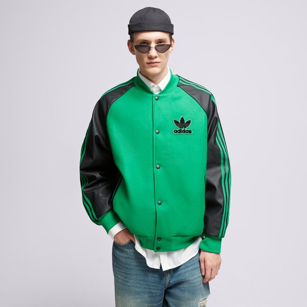 Мъжко преходно яке ADIDAS ЯКЕ SST VARSITY  hz0696 цвят зелен