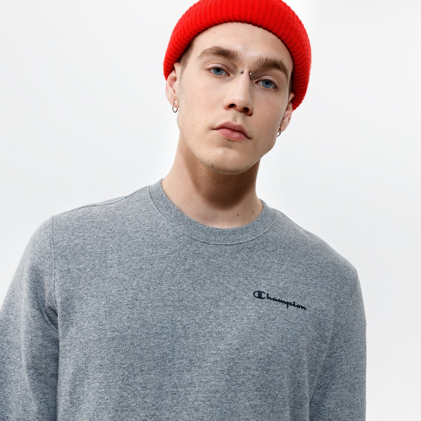 Мъжки суичър CHAMPION СУИТЧЪР CREWNECK SWEATSHIRT 214151em524 цвят сив