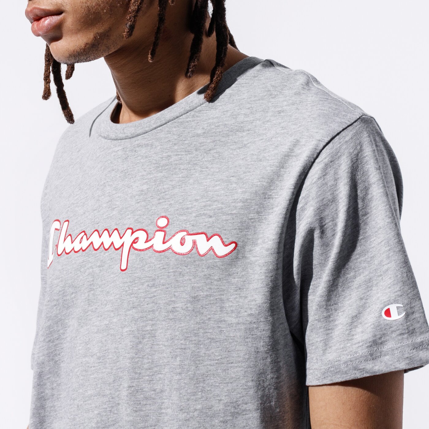 Мъжка тениска CHAMPION ТЕНИСКА LOGO TEE 215280em006 цвят сив