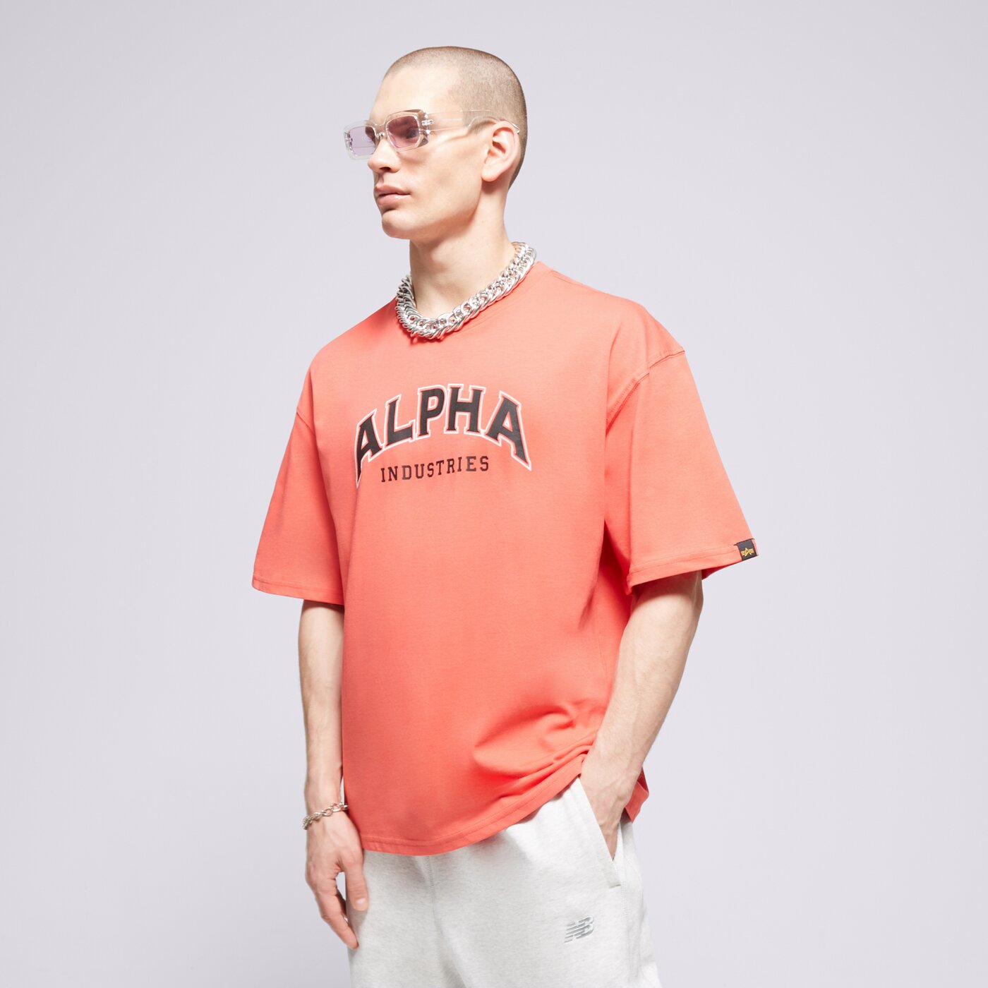 Мъжка тениска ALPHA INDUSTRIES ТЕНИСКА COLLEGE T 146501711 цвят червен
