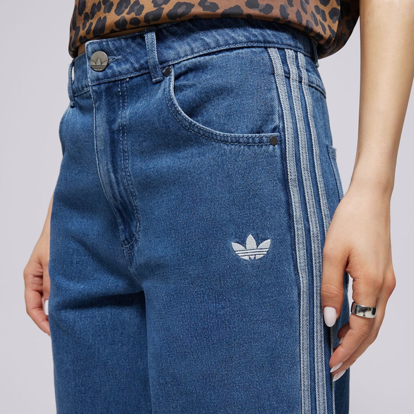 Дамски панталони ADIDAS ПАНТАЛОНИ DENIM 3S PANT jd2574 цвят син