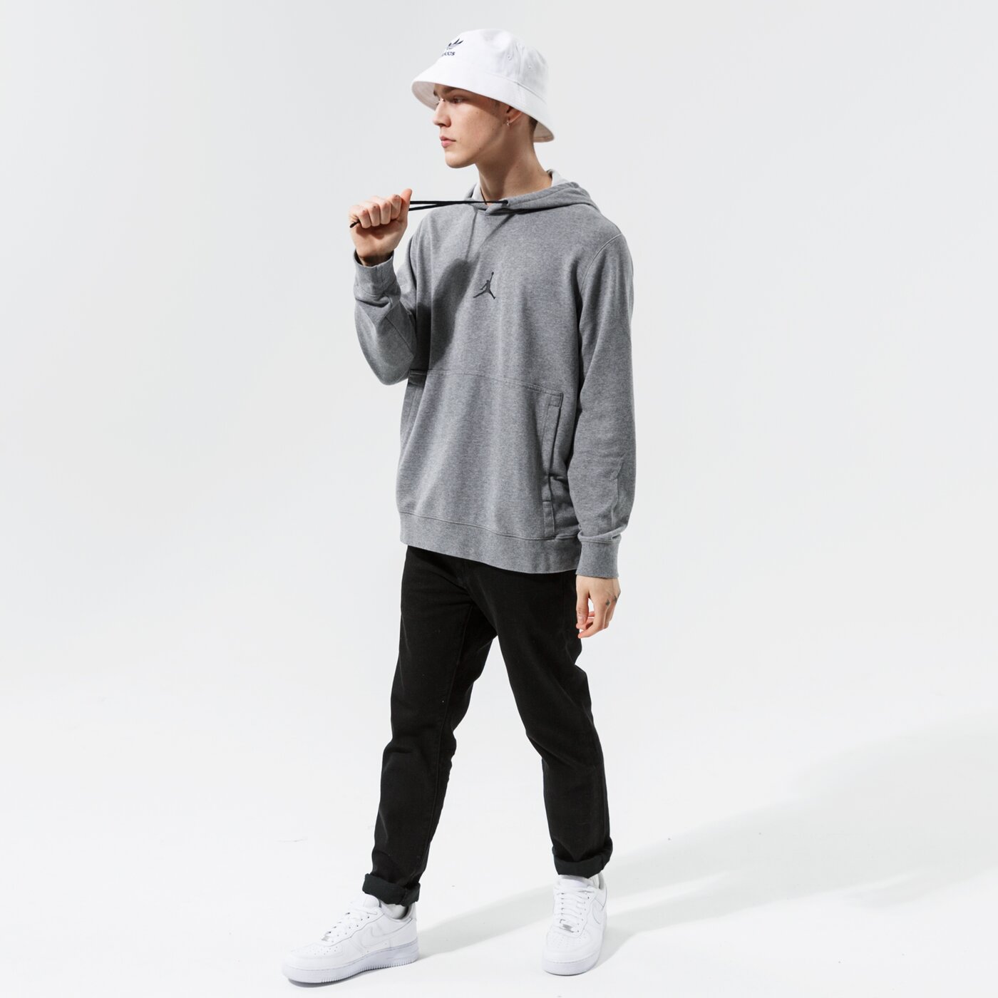 Мъжки суичър JORDAN СУИТЧЪР С КАЧУЛКА M J DF AIR FLC PO  da9860-091 цвят сив