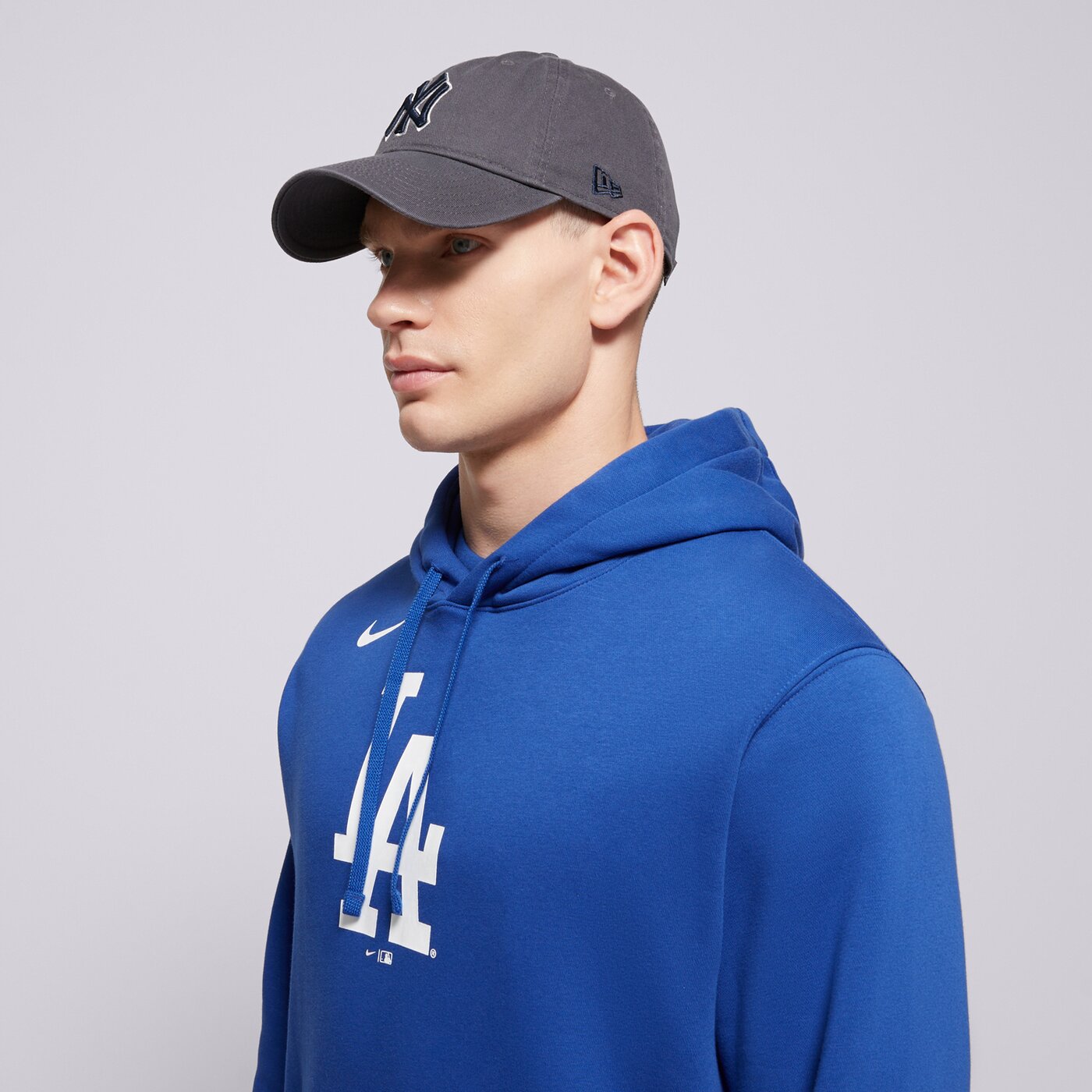 Мъжки суичър NIKE СУИТЧЪР С КАЧУЛКА MLB LOGO CLUB FLEECE HOOD LOS ANGELES nkdk-4ew-ld-ckx цвят син