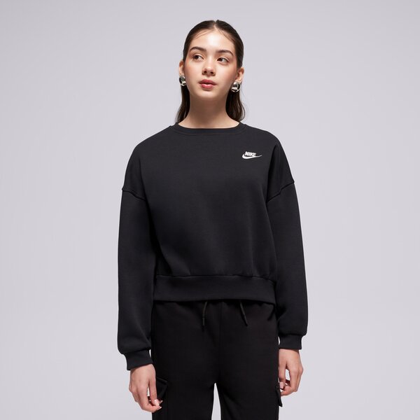 Детски суичър NIKE СУИТЧЪР G NSW CLUB FLC BXY CRW LBR GIRL fz9244-010 цвят черен