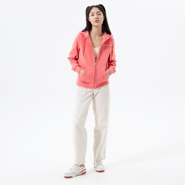 Дамски суичър CHAMPION СУИТЧЪР СЪС ЗАКОПЧАВАНЕ HOODED FULL ZIP 115398ps171 цвят розов