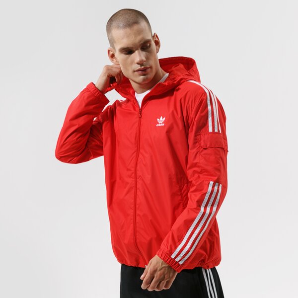 Мъжко преходно яке ADIDAS ЯКЕ 3-STRIPES WB h06685 цвят червен