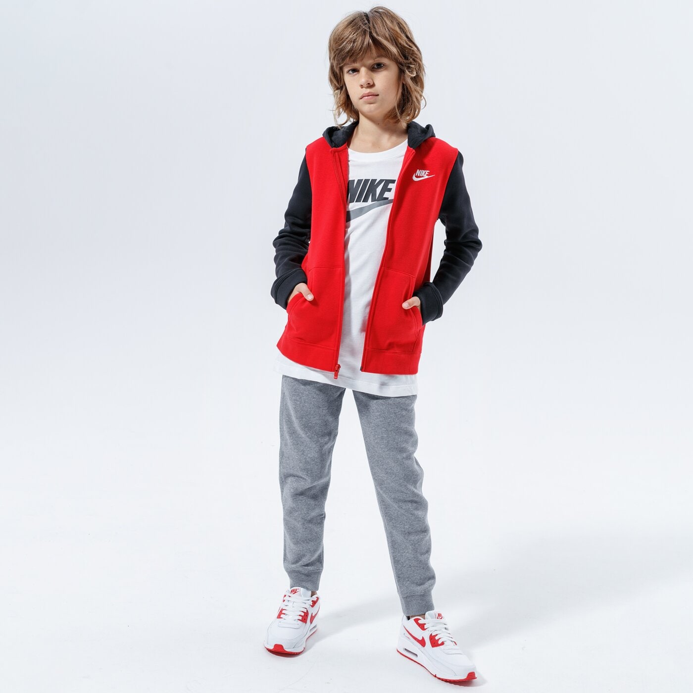 Детски панталони NIKE ПАНТАЛОНИ SPORTSWEAR CLUB FLEECE BOY ci2911-091 цвят сив
