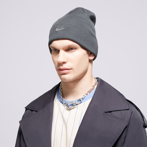 Дамска зимна шапка NIKE ШАПКА U NK PEAK BEANIE SC MTSWSH L fb6527-071 цвят сив